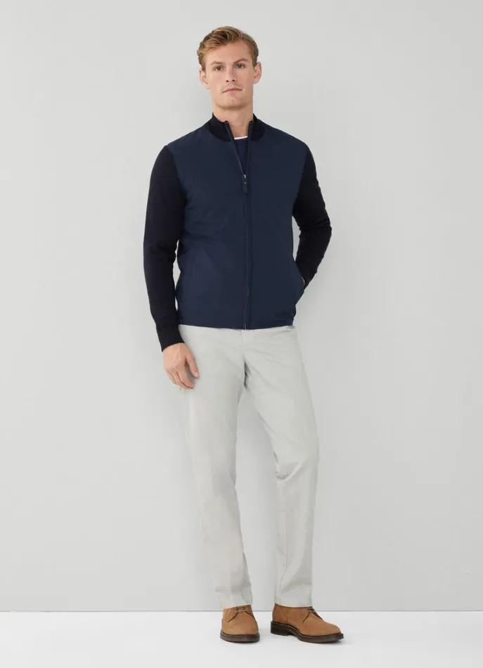 Men Knitwear Hackett London Bomber Jacket Navy