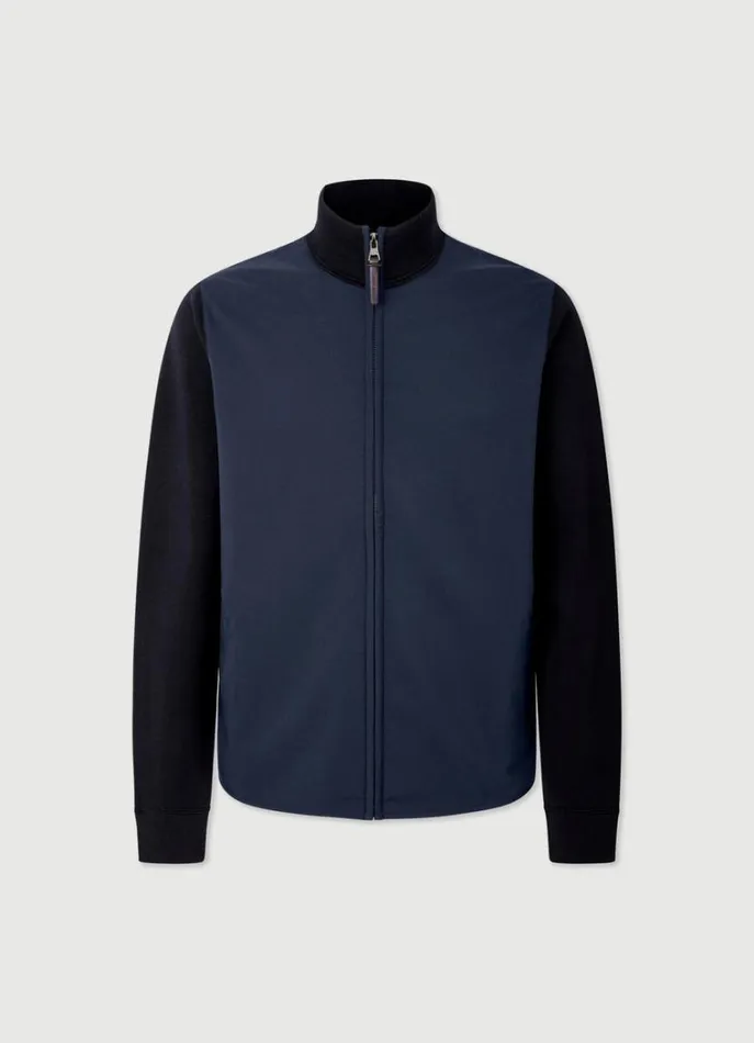 Men Knitwear Hackett London Bomber Jacket Navy