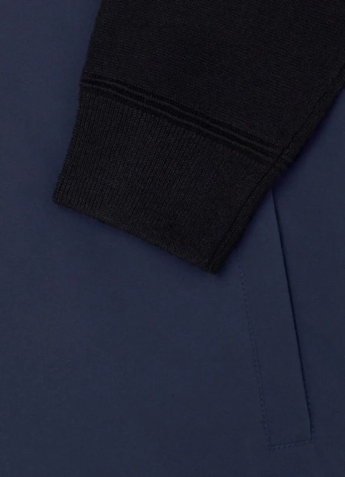 Men Knitwear Hackett London Bomber Jacket Navy