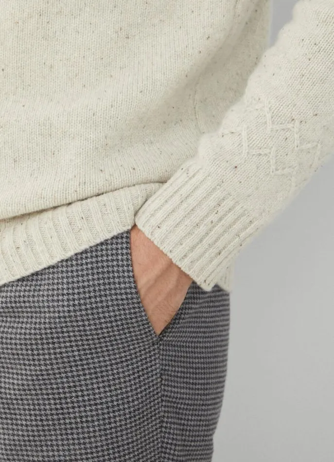 Men Knitwear Hackett London Donegal Jumper Canvas White