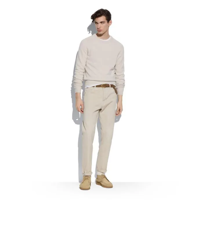 Men Knitwear Tom Ford Cashmere Saddle Crew Neck