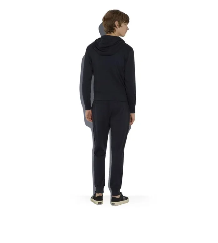 Men Knitwear Tom Ford Interlock Cashmere Hoodie Navy Men Knitwear Tom Ford Interlock Cashmere Hoodie Navy