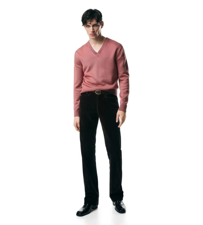 Men Knitwear Tom Ford Viscose Wool Cashmere V Neck Coral Men Knitwear Tom Ford Viscose Wool Cashmere V Neck Coral
