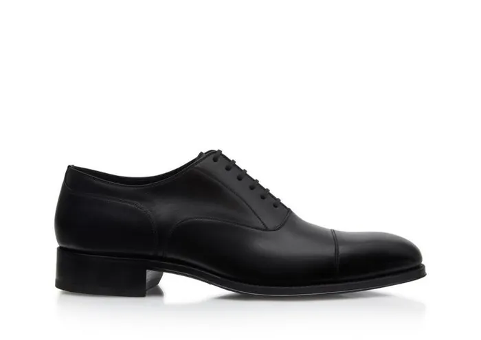 Men Laceups Tom Ford Claydon Cap Toe Lace Up Black