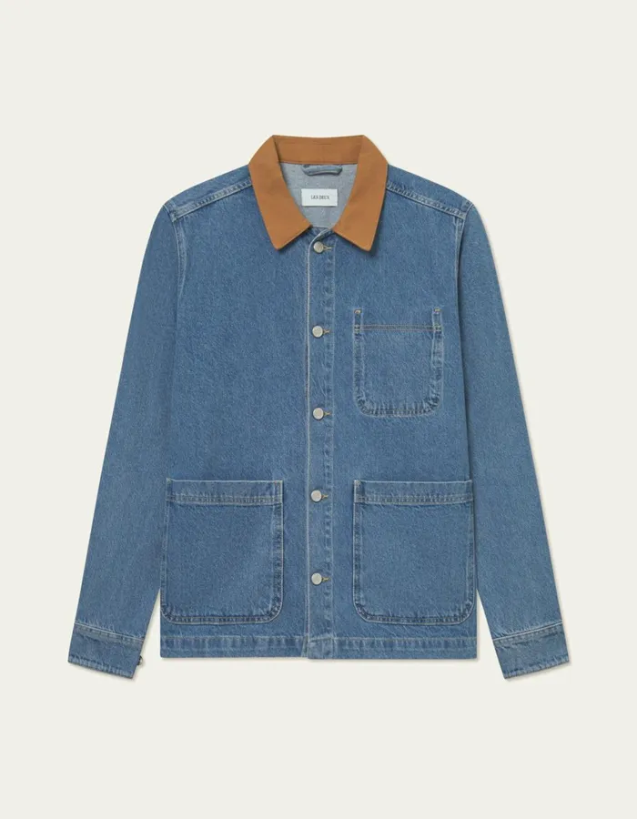 Men Layton Washed Denim Overshirt 20 8211 Light Denim Blue Les Deux ShirtsOvershirts Men Layton Washed Denim Overshirt 20 8211 Light Denim Blue Les Deux ShirtsOvershirts