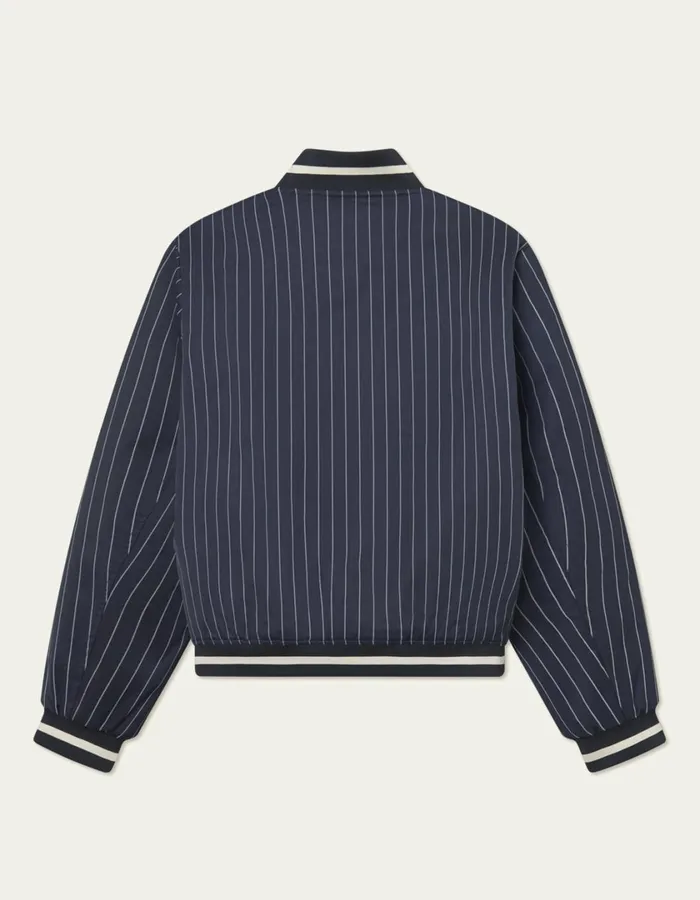 Men Les Deux Tech Varsity Jacket 8211 Dark NavyIvory Les Deux JacketsCoats
