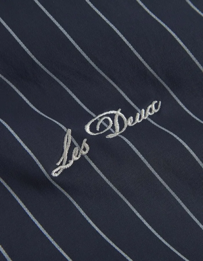 Men Les Deux Tech Varsity Jacket 8211 Dark NavyIvory Les Deux JacketsCoats