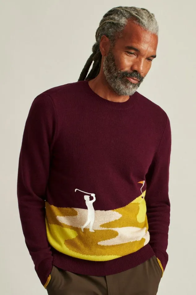 Men Limited Edition Golf Sweater Nice Day For A Drive Bonobos Golf Outerwear and Layering