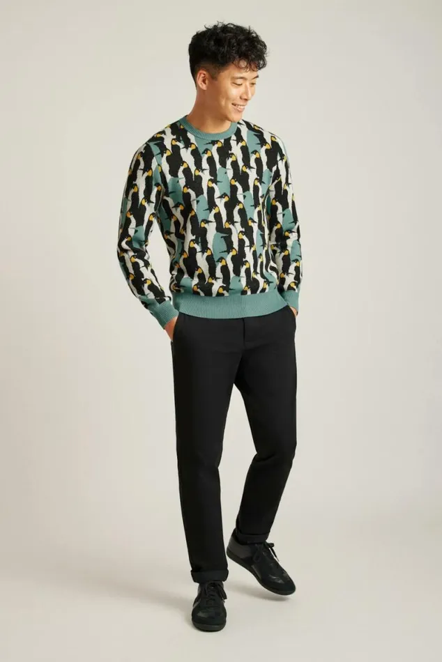 Men Limited Edition Sweater Penguin Party Bonobos Crew and VNeck Sweaters