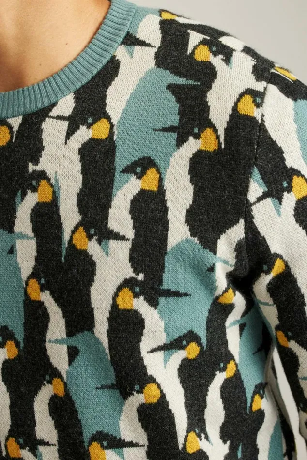Men Limited Edition Sweater Penguin Party Bonobos Crew and VNeck Sweaters