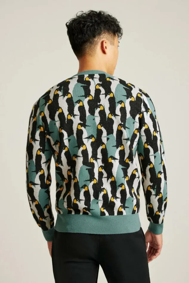 Men Limited Edition Sweater Penguin Party Bonobos Crew and VNeck Sweaters