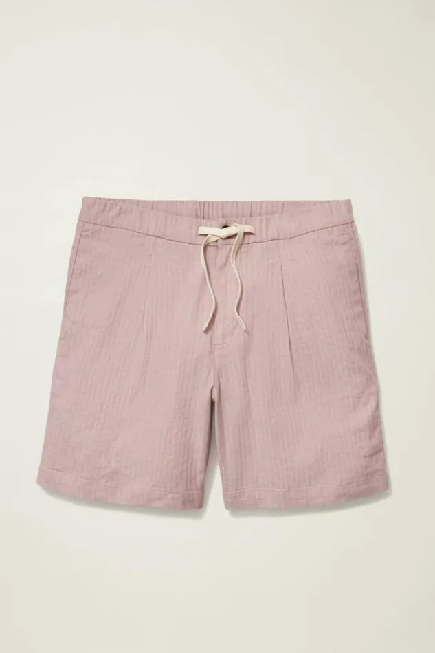 Men Linen Blend Boardwalk Short Dusty Orchid Bonobos Casual Shorts