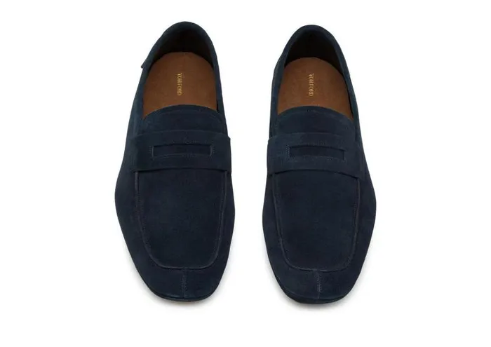 Men Loafers Tom Ford Suede Berwick Loafer Indigo