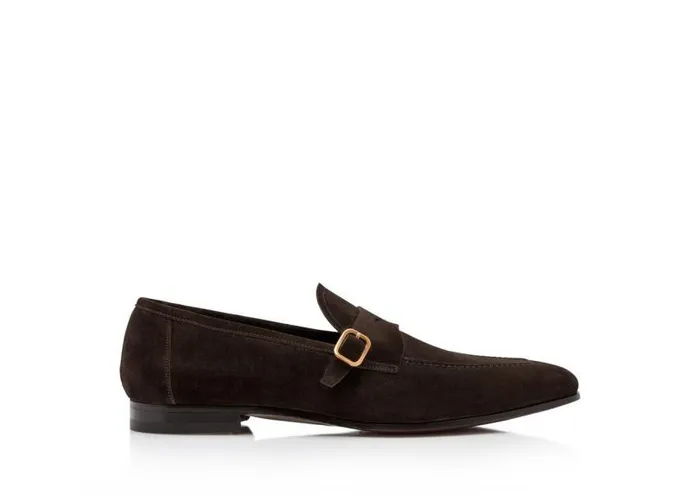 Men Loafers Tom Ford Suede Dover Loafer Chocolate