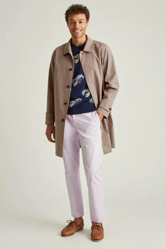 Men Mac Jacket Khaki Gingham Bonobos Jackets and Coats