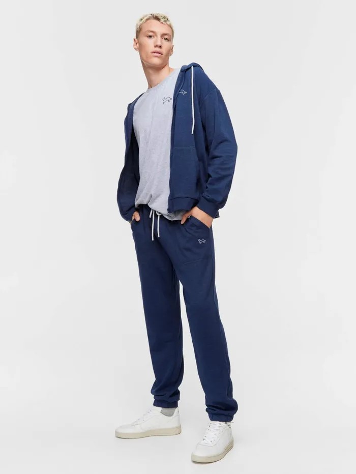 Men Navy Fleece Track Pant Navy Peter Alexander Pants