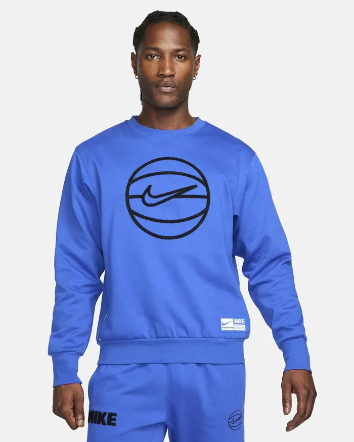 Men Nike Hoodies And Sweatshirts DriFIT Standard Issue Game Royalblack