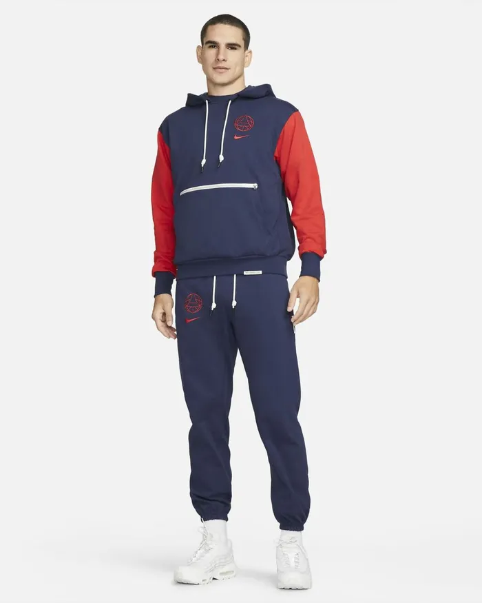 Men Nike Hoodies And Sweatshirts Paris SaintGermain Standard Issue Midnight Navyuniversity Reduniversity Red
