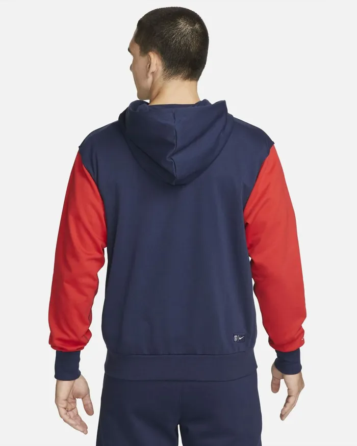 Men Nike Hoodies And Sweatshirts Paris SaintGermain Standard Issue Midnight Navyuniversity Reduniversity Red