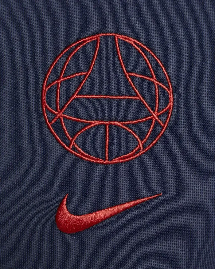 Men Nike Hoodies And Sweatshirts Paris SaintGermain Standard Issue Midnight Navyuniversity Reduniversity Red