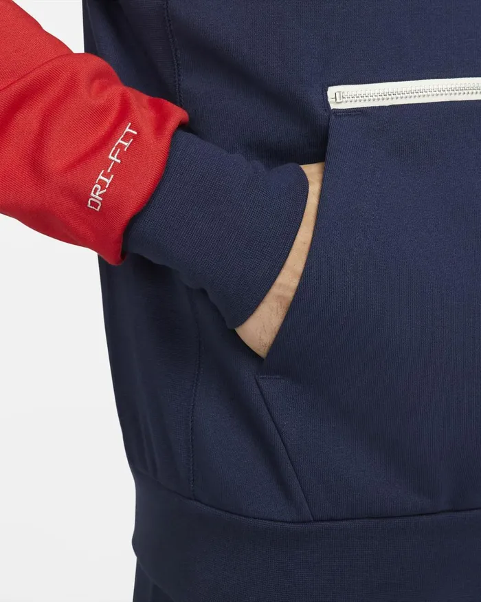 Men Nike Hoodies And Sweatshirts Paris SaintGermain Standard Issue Midnight Navyuniversity Reduniversity Red