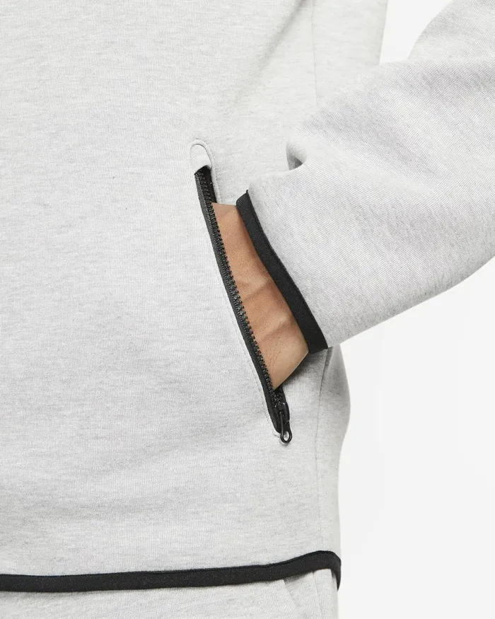 Men Nike Hoodies And Sweatshirts Sportswear Tech Fleece OG Dark Grey Heatherblack