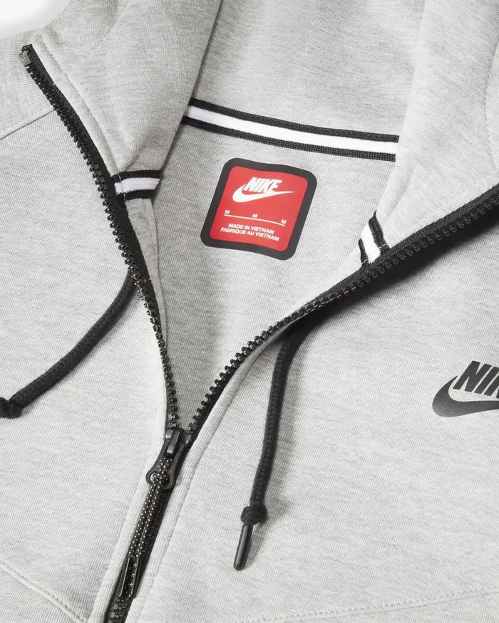 Men Nike Hoodies And Sweatshirts Sportswear Tech Fleece OG Dark Grey Heatherblack