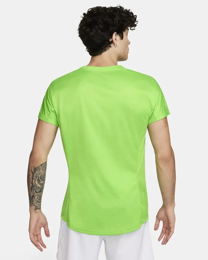Men Nike Tops And TShirts Rafa Challenger Action Greenlight Lemon Twistwhite