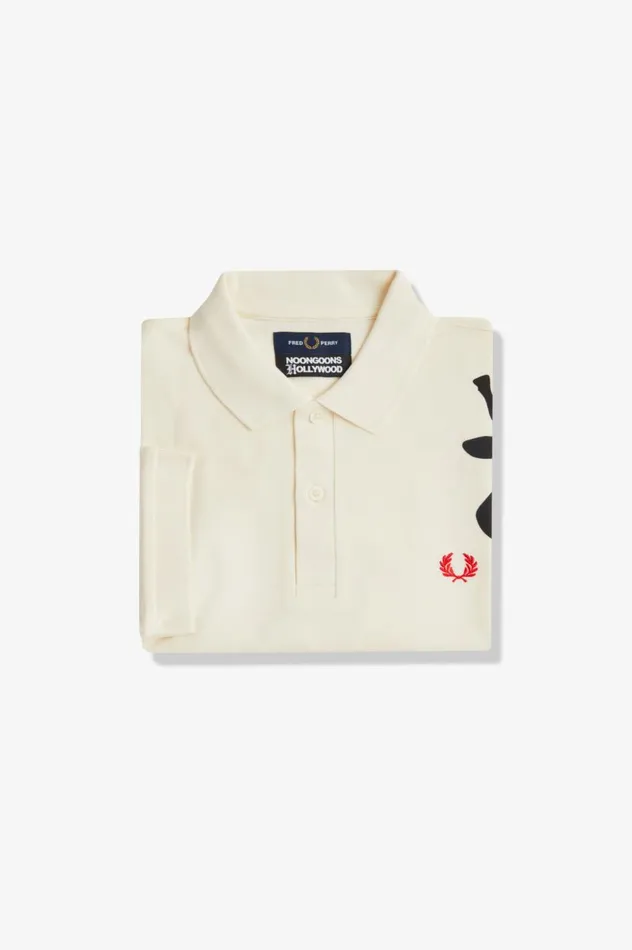 Men Noon GoonsNoongoons Graphic Polo Shirt Soft White Fred Perry Polo Shirts
