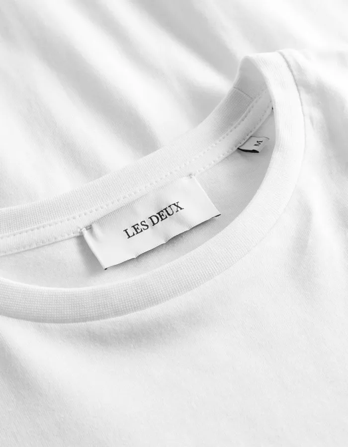 Men Norregaard LS TShirt Tonal 8211 WhiteWhite Les Deux Tshirts
