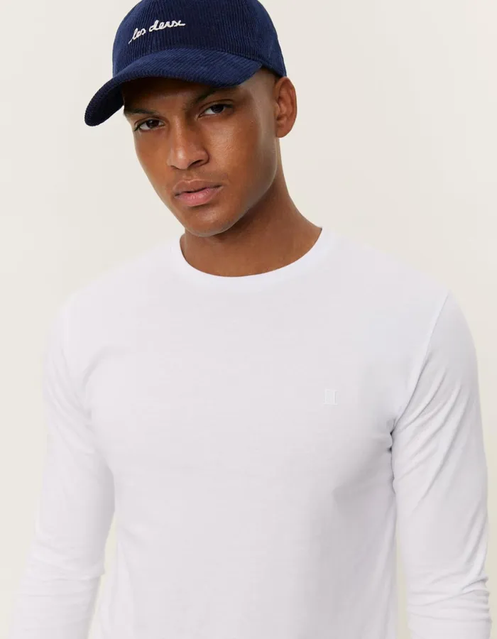 Men Norregaard LS TShirt Tonal 8211 WhiteWhite Les Deux Tshirts