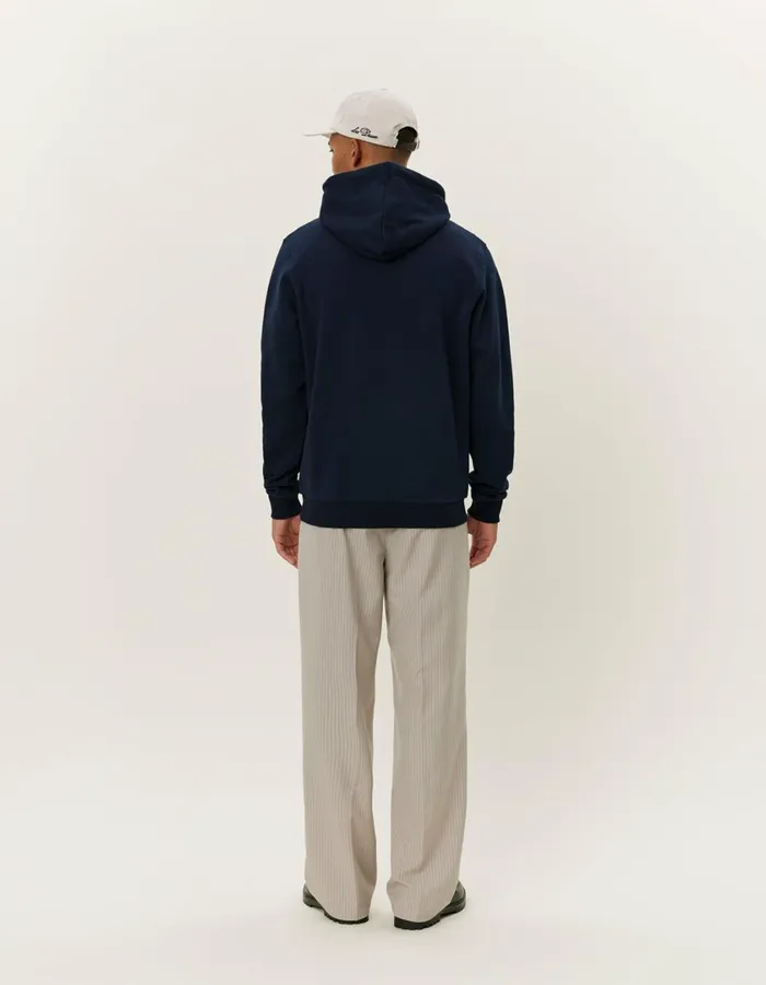 Men Norregaard Tonal Hoodie 8211 Dark Navy Les Deux HoodiesSweatshirts