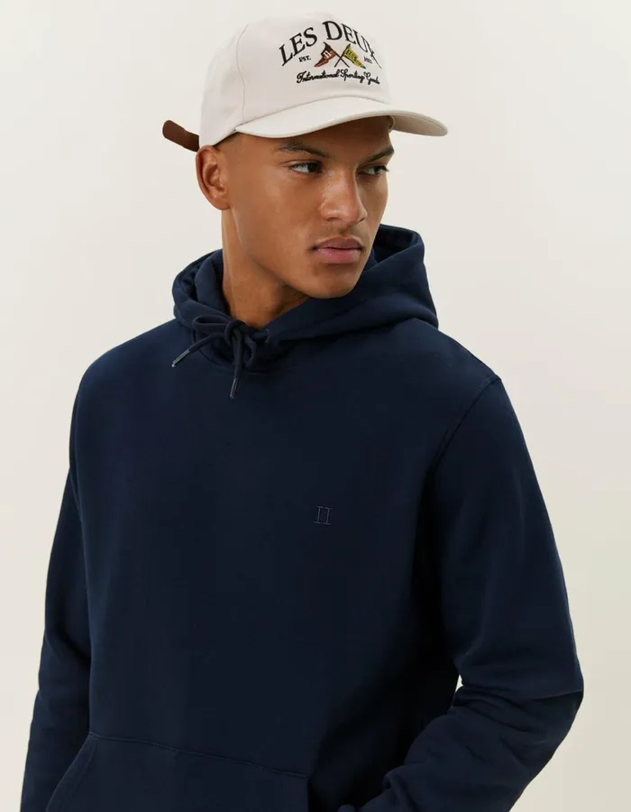 Men Norregaard Tonal Hoodie 8211 Dark Navy Les Deux HoodiesSweatshirts