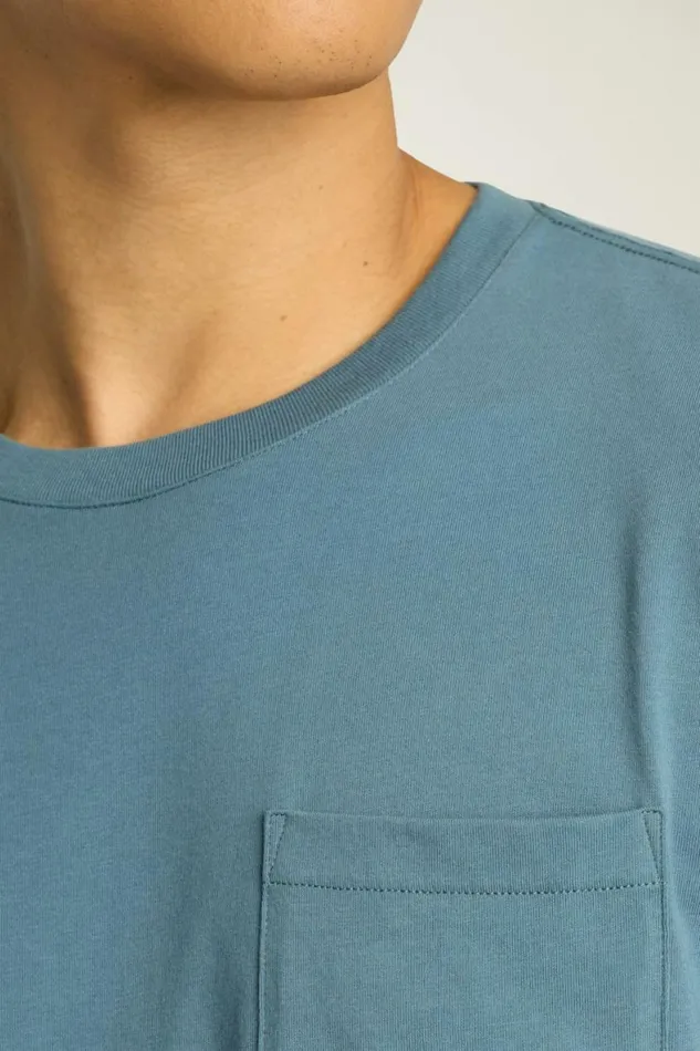 Men Organic Cotton Pocket Tee Ocean Blue Bonobos Short Sleeve Tees