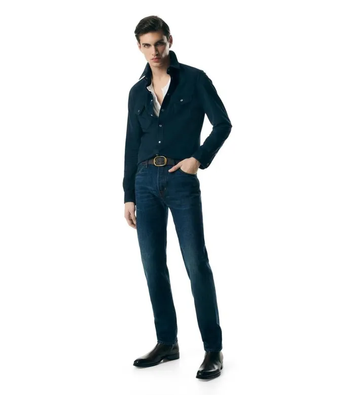 Men Outerwear Tom Ford Light Suede Western Shirt Men Outerwear Tom Ford Light Suede Western Shirt