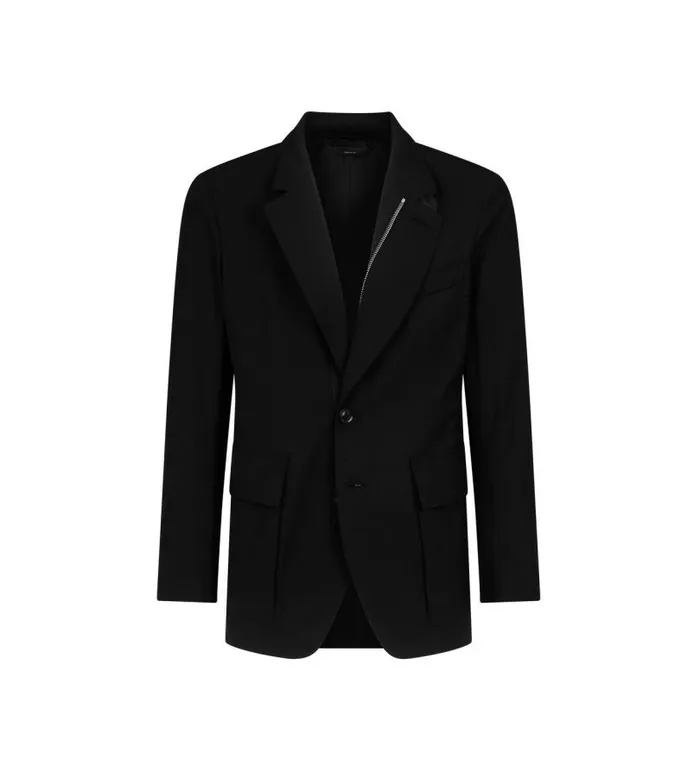 Men Outerwear Tom Ford Technical Canvas Sartorial Blazer Black