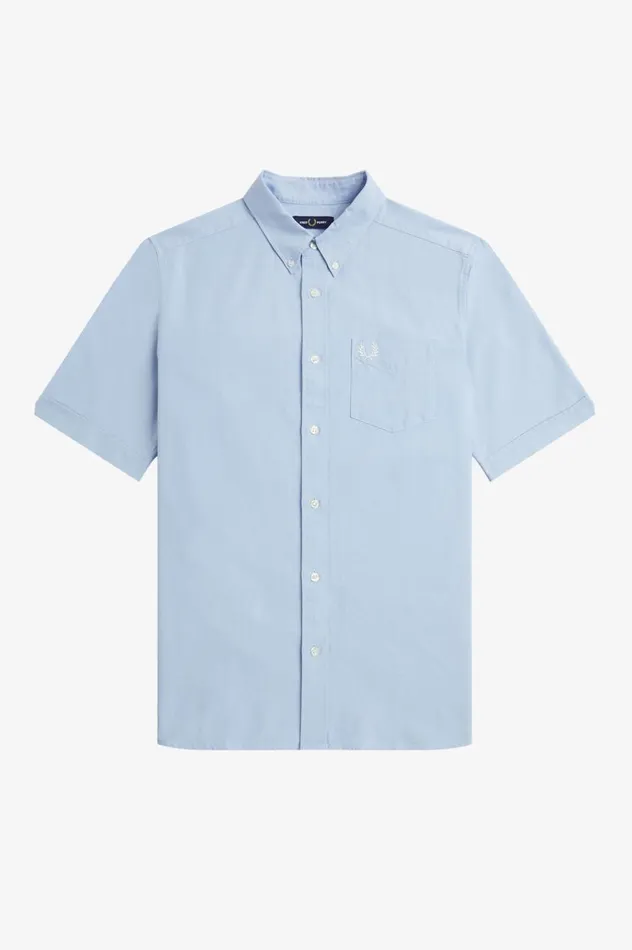 Men Oxford Shirt Light Smoke Fred Perry Shirts