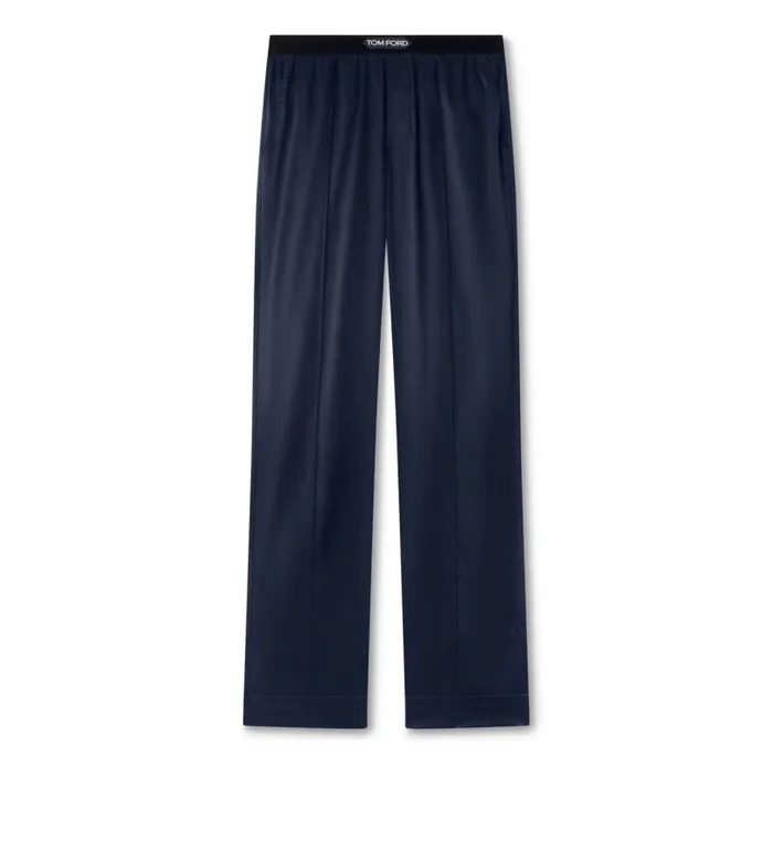 Men PAJAMA PANTS and LONG JOHNS Tom Ford Silk Pajama Pants Midnight Blue