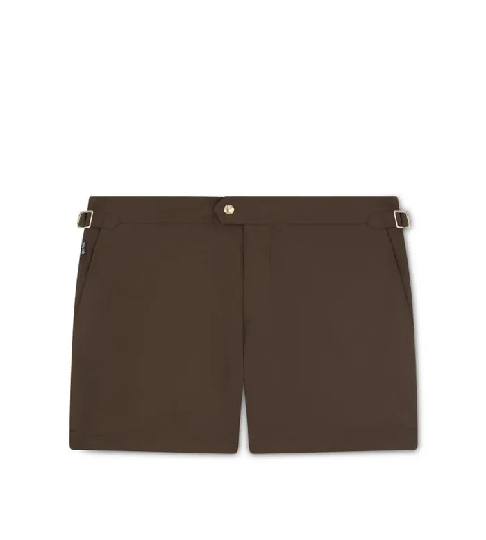 Men Pants and Shorts Tom Ford Nylon Swim Shorts Dark Brown