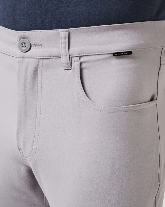 Men Pants TravisMathew OPEN TO CLOSE MIDWEIGHT PANT Sleet
