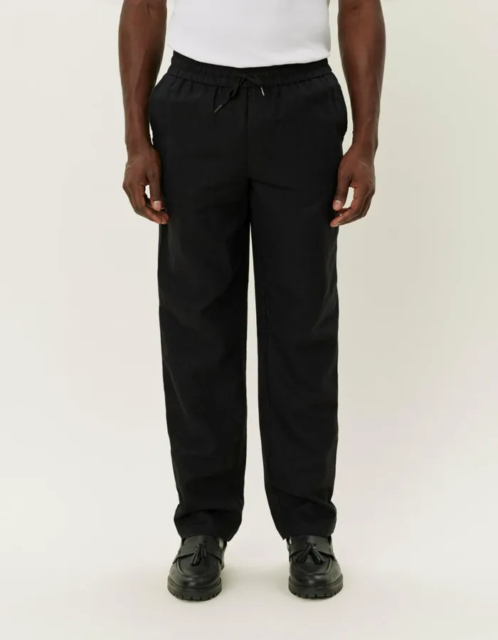 Men Patrick Linen Pants 8211 BlackBlack Les Deux Pants