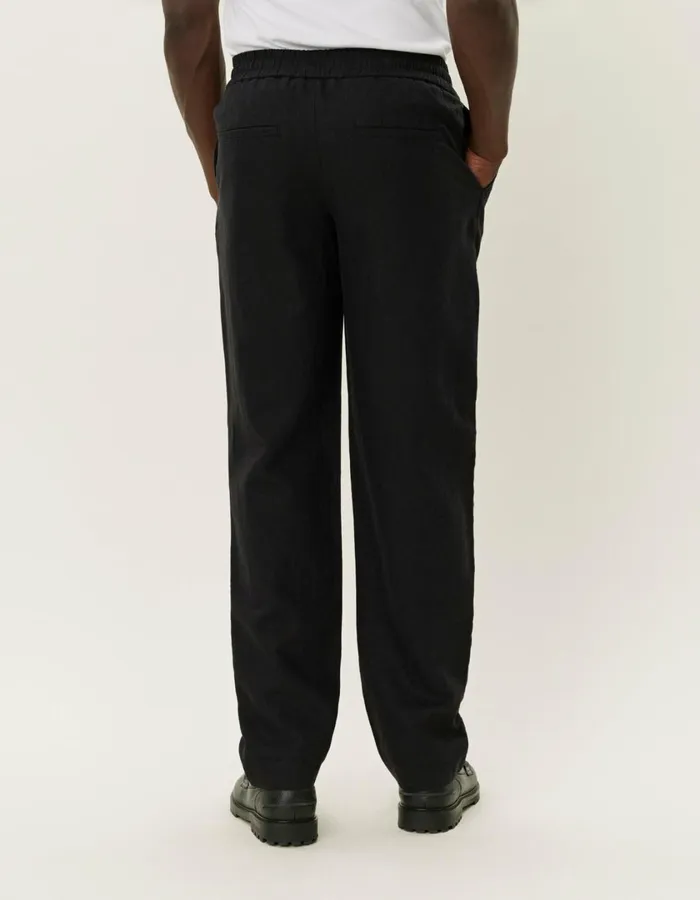 Men Patrick Linen Pants 8211 BlackBlack Les Deux Pants