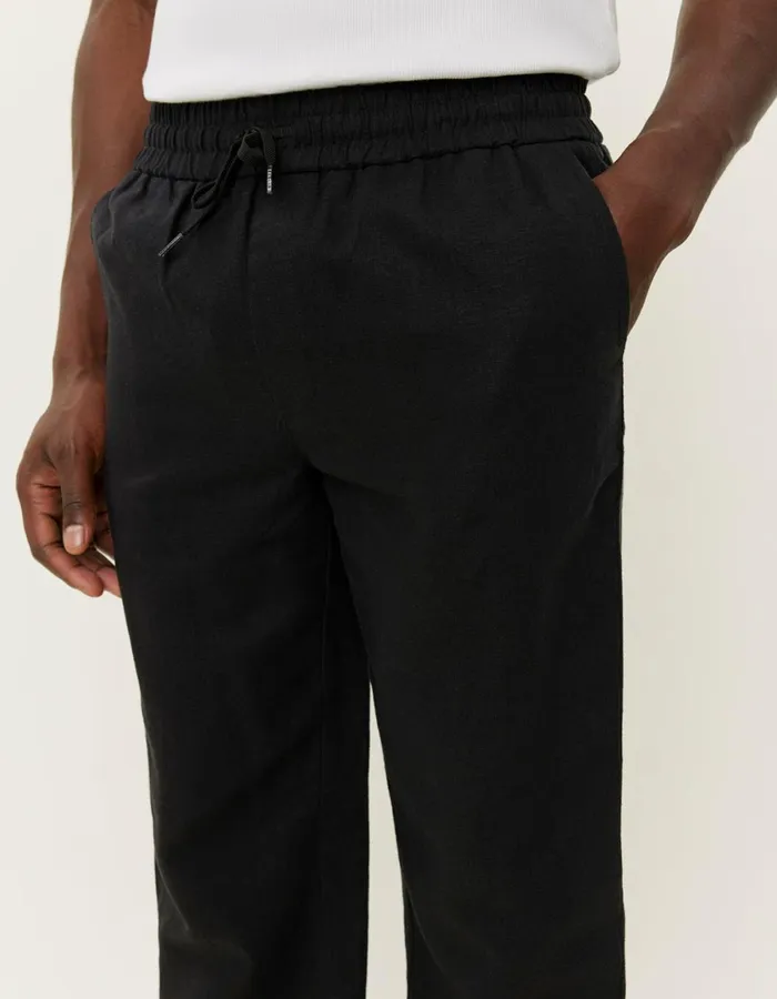 Men Patrick Linen Pants 8211 BlackBlack Les Deux Pants