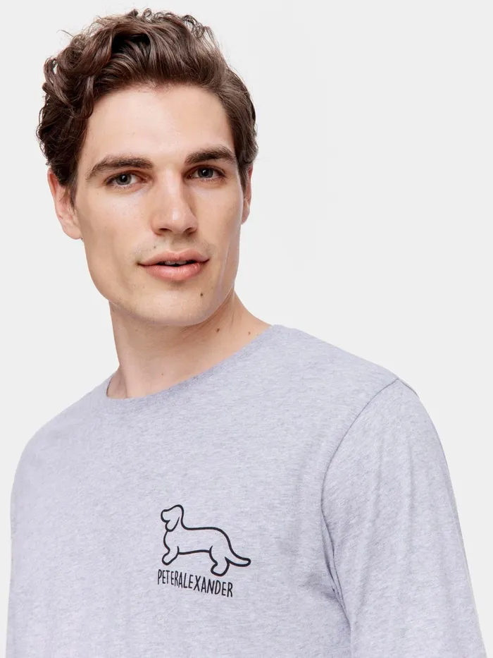 Men Penny Logo Long Sleeve Top Navy Peter Alexander Tops