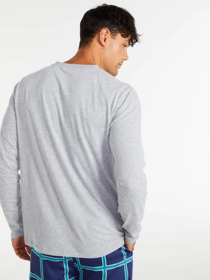 Men Penny Logo Long Sleeve Top Navy Peter Alexander Tops