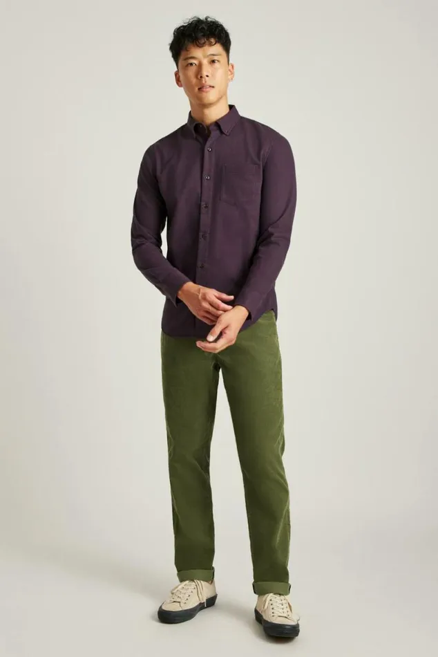 Men Performance Flannel Shirt Berry Houndstooth Bonobos Overshirts