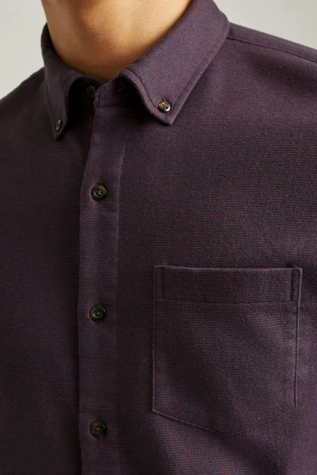 Men Performance Flannel Shirt Berry Houndstooth Bonobos Overshirts