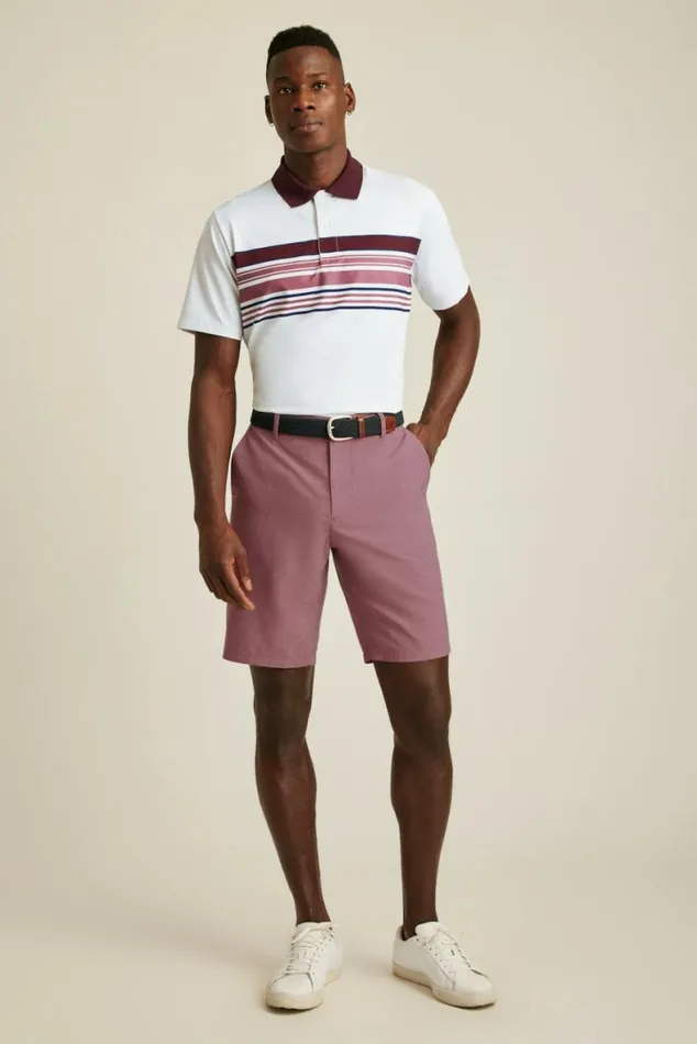 Men Performance Link Shorts Crushed Heather Violet Bonobos Casual Shorts