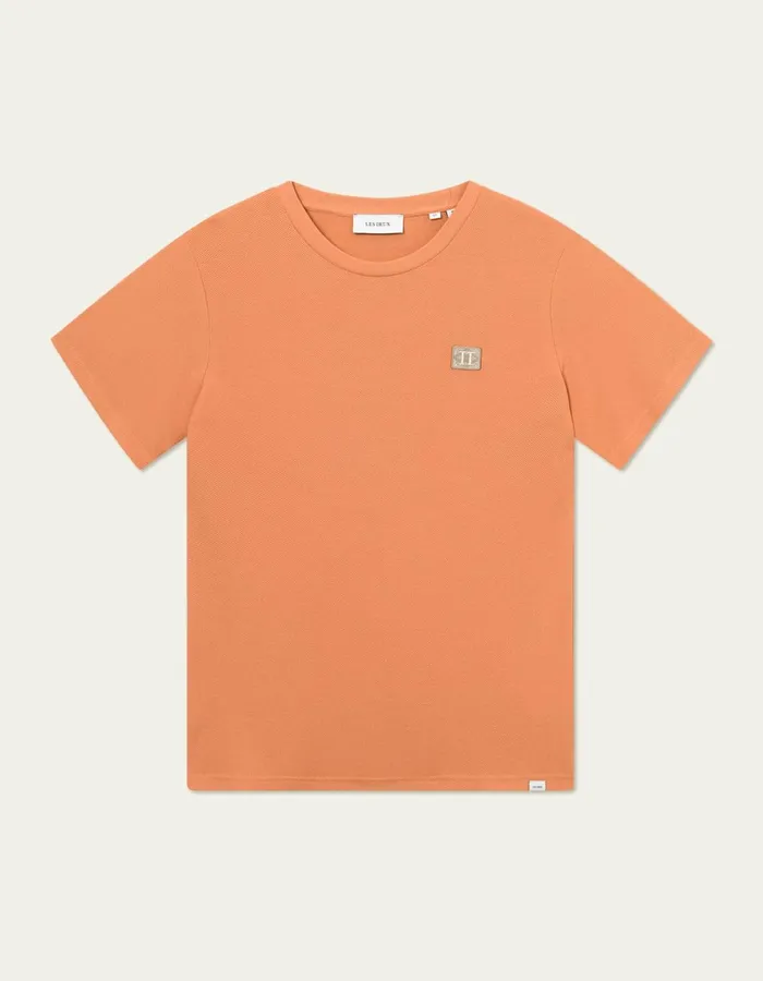 Men Piece Pique TShirt 8211 Baked PapayaDark Sand Les Deux Tshirts