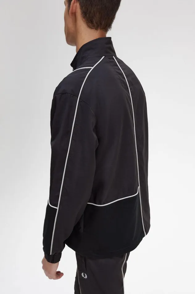 Men Piped Shell Jacket Black Fred Perry Coats and Jackets